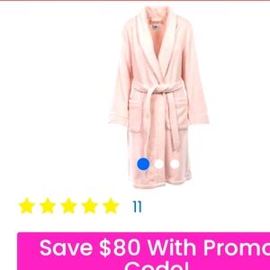 My Pillow  100% Supima Cotton HEAVYWEIGHT Bath Robe  Blush~Pink   size Medium 